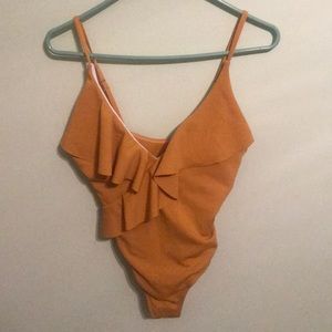 Mustard Yellow One-Piece Swimsuit
